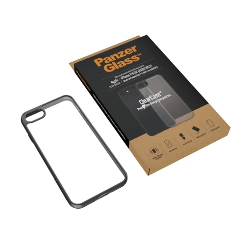 Etui PanzerGlass ClearCase Apple iPhone SE 2022/SE 2020/8/7 czarny/black