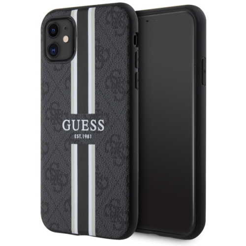 Hurtownia Guess - 3666339119614 - GUE2554 - Etui Guess GUHMN61P4RPSK Apple iPhone 11/XR czarny/black hardcase 4G Printed Stripes MagSafe - B2B homescreen