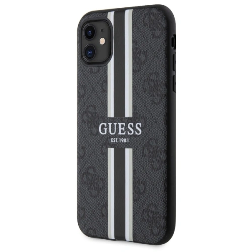 Etui Guess GUHMN61P4RPSK Apple iPhone 11/XR czarny/black hardcase 4G Printed Stripes MagSafe