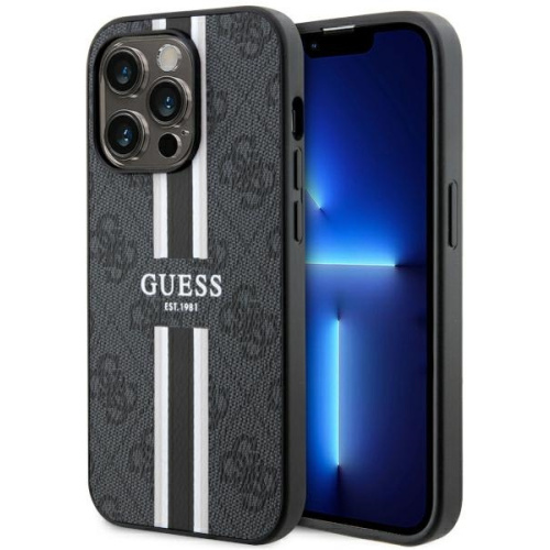 Hurtownia Guess - 3666339119690 - GUE2555 - Etui Guess GUHMP14LP4RPSK Apple iPhone 14 Pro czarny/black hardcase 4G Printed Stripes MagSafe - B2B homescreen