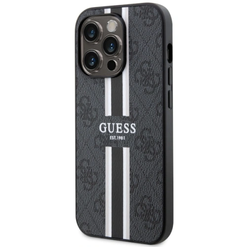 Etui Guess GUHMP14LP4RPSK Apple iPhone 14 Pro czarny/black hardcase 4G Printed Stripes MagSafe