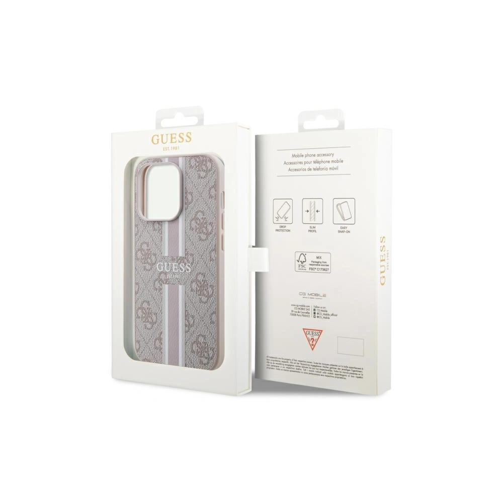 Hurtownia GSM - Etui Guess GUHMP14LP4RPSP Apple iPhone 14 Pro roz/roz hardcase 4G Printed Stripes MagSafe - GUE2556 - {ean13} - Hurt