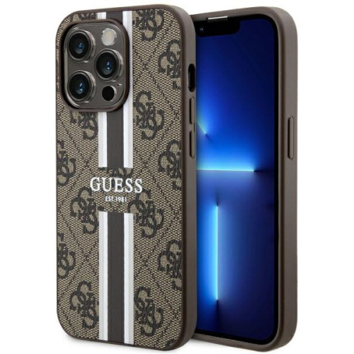 Hurtownia Guess - 3666339119799 - GUE2557 - Etui Guess GUHMP14LP4RPSW Apple iPhone 14 Pro brązowy/brown hardcase 4G Printed Stripes MagSafe - B2B homescreen