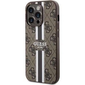 Hurtownia GSM - Etui Guess GUHMP14LP4RPSW Apple iPhone 14 Pro maro/brown hardcase 4G Printed Stripes MagSafe - GUE2557 - {ean13} - Hurt