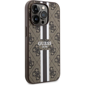 Hurtownia GSM - Etui Guess GUHMP14LP4RPSW Apple iPhone 14 Pro maro/brown hardcase 4G Printed Stripes MagSafe - GUE2557 - {ean13} - Hurt