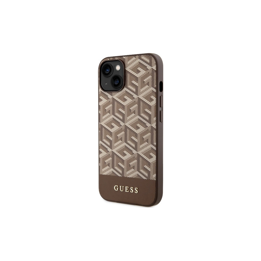 Hurtownia GSM - Etui Guess GUHMP14MHGCFSEW Apple iPhone 14 Plus / 15 Plus maro/brown hard case GCube Stripes MagSafe - GUE2559 - {ean13} - Hurt