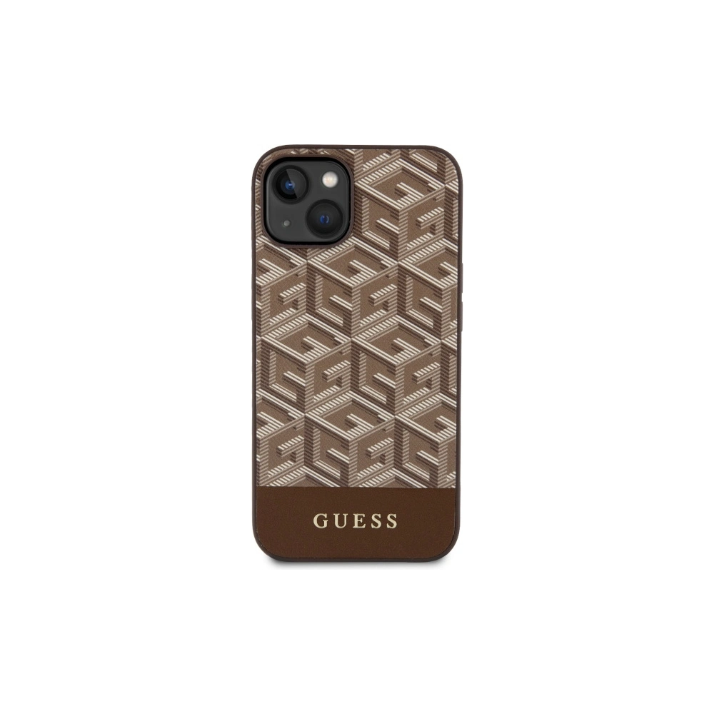 Hurtownia GSM - Etui Guess GUHMP14MHGCFSEW Apple iPhone 14 Plus / 15 Plus maro/brown hard case GCube Stripes MagSafe - GUE2559 - {ean13} - Hurt