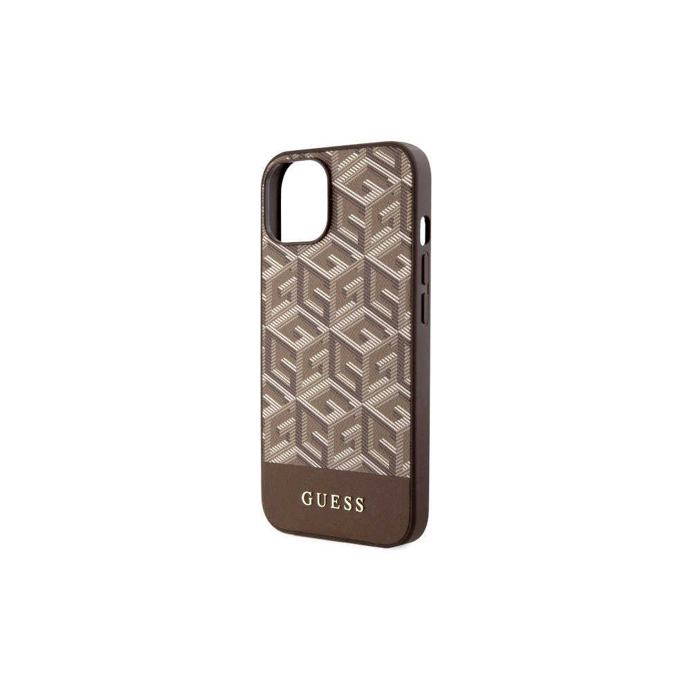Hurtownia GSM - Etui Guess GUHMP14MHGCFSEW Apple iPhone 14 Plus / 15 Plus maro/brown hard case GCube Stripes MagSafe - GUE2559 - {ean13} - Hurt