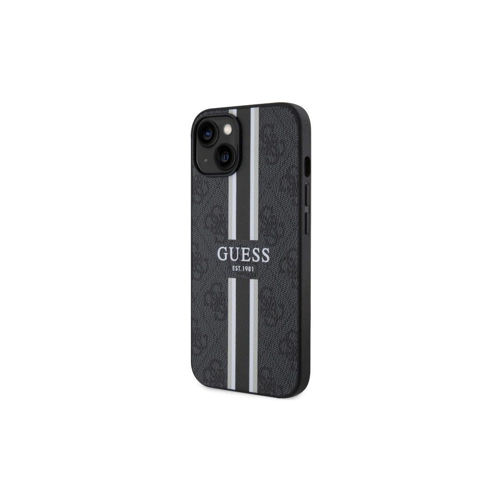 Wholesale Guess GUHMP14MP4RPSK Apple iPhone 14 Plus / 15 Plus black hardcase 4G Printed Stripes MagSafe - GUE2561 - {ean13} - Hurt