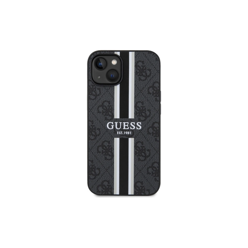 Hurtownia GSM - Etui Guess GUHMP14MP4RPSK Apple iPhone 14 Plus / 15 Plus schwarz/black hardcase 4G Printed Stripes MagSafe - GUE2561 - {ean13} - Hurt