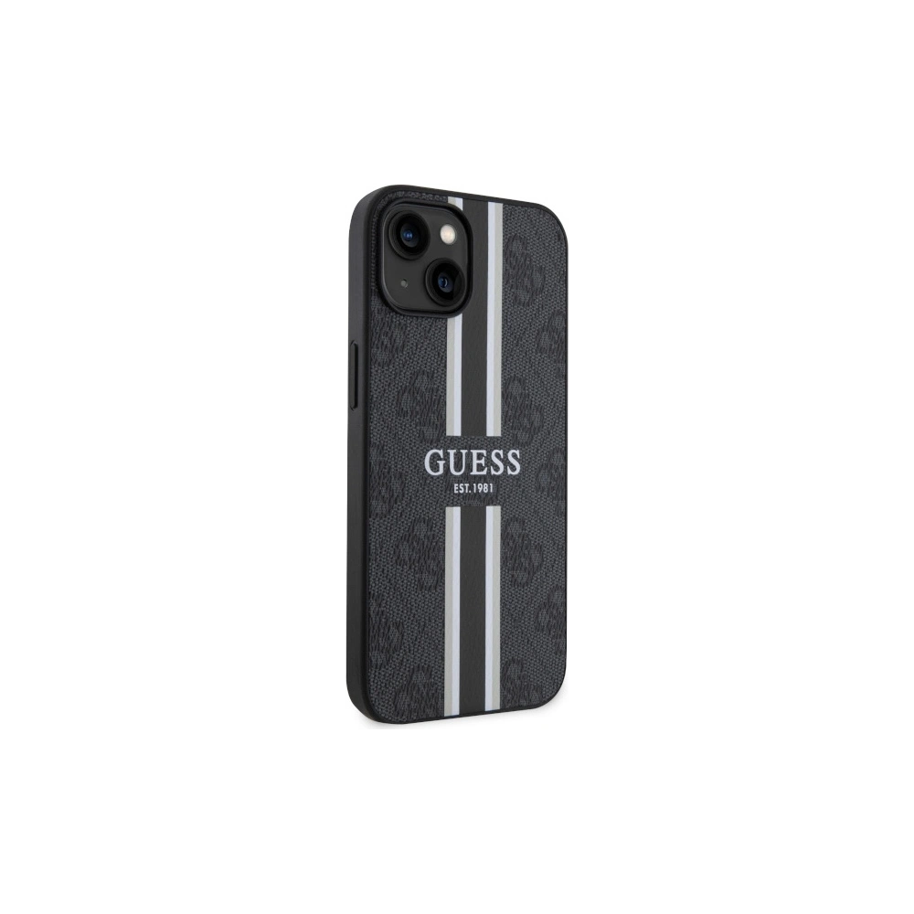 Hurtownia GSM - Etui Guess GUHMP14MP4RPSK Apple iPhone 14 Plus / 15 Plus schwarz/black hardcase 4G Printed Stripes MagSafe - GUE2561 - {ean13} - Hurt