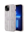 Guess GUHMP14MP4RPSP Apple iPhone 14 Plus / 15 Plus pink hardcase 4G Printed Stripes MagSafe