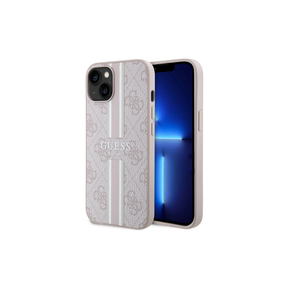 Hurtownia GSM - Etui Guess GUHMP14MP4RPSP Apple iPhone 14 Plus / 15 Plus rózsaszín/pink kemény tok 4G Nyomtatott Csíkok MagSafe - GUE2562 - {ean13} - Hurt