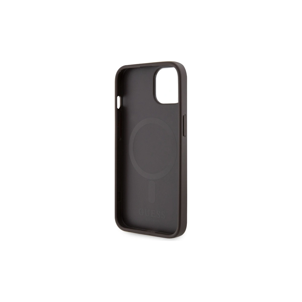 Wholesale Guess GUHMP14MP4RPSW Apple iPhone 14 Plus / 15 Plus brown hardcase 4G Printed Stripes MagSafe - GUE2563 - {ean13} - Hurt