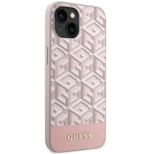 Etui Guess GUHMP14SHGCFSEP Apple iPhone 14 różowy/pink hard case GCube Stripes MagSafe