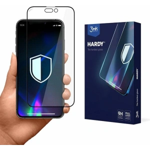 Szkło hartowane 3MK Hardy Apple iPhone 14/14 Pro czarny/black