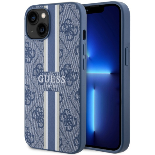 Guess Distributor - 3666339119973 - GUE2565 - Guess GUHMP14SP4RPSB Apple iPhone 14 blue hardcase 4G Printed Stripes MagSafe - B2B homescreen