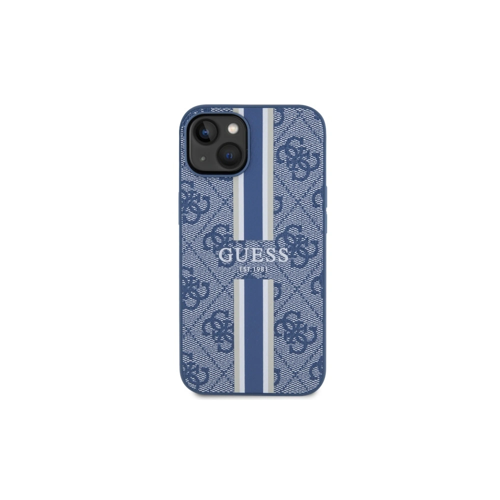 Wholesale Guess GUHMP14SP4RPSB Apple iPhone 14 blue hardcase 4G Printed Stripes MagSafe - GUE2565 - {ean13} - Hurt