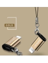 Wholesale USAMS microUSB/Lightning Adapter with strap gold (US-SJ152) - USA947 - {ean13} - Hurt