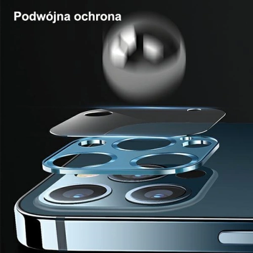 Szkło hartowane na aparat USAMS Camera Lens Glass Apple iPhone 12 Pro czarny/black (US-BH704)