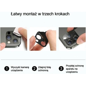 Szkło hartowane na aparat USAMS Camera Lens Glass Apple iPhone 12 Pro czarny/black (US-BH704)