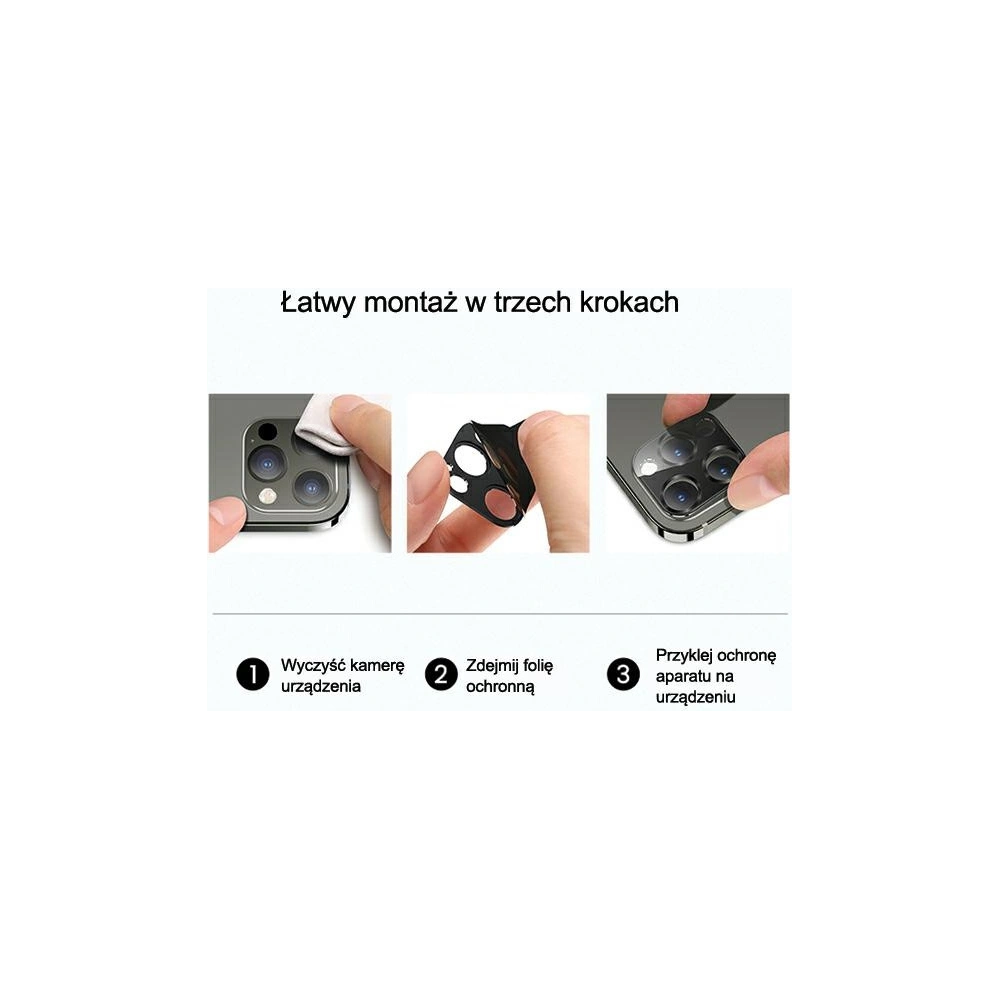 Hurtownia GSM - Gehärtetes Glas für die USAMS Kameraobjektivlinse Apple iPhone 12 Pro schwarz/black (US-BH704) - USA948 - {ean13} - Hurt