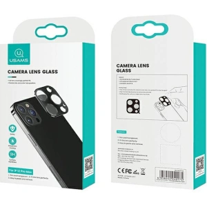 Szkło hartowane na aparat USAMS Camera Lens Glass Apple iPhone 12 Pro czarny/black (US-BH704)