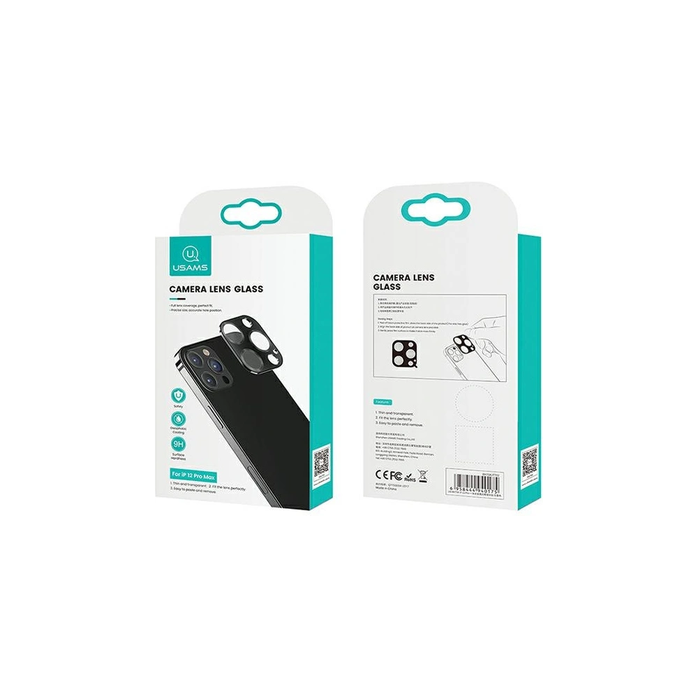 Hurtownia GSM - Gehärtetes Glas für die USAMS Kameraobjektivlinse Apple iPhone 12 Pro schwarz/black (US-BH704) - USA948 - {ean13} - Hurt