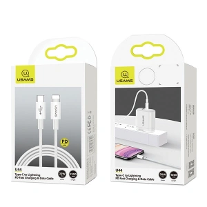 Kabel USAMS U44 USB-C/Lightning 30W PD Fast Charge 1.2m szary/grey (US-SJ407)