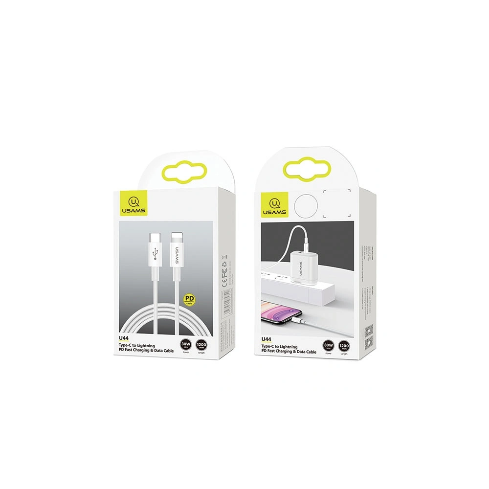 Hurtownia GSM - Kabel USAMS U44 USB-C/Lightning 30W PD Fast Charge 1.2m grau/grey (US-SJ407) - USA954 - {ean13} - Hurt