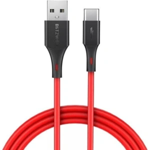 Hurtownia GSM - Kabel BlitzWolf BW USB-A/USB-C-TC15 3A 1.8m (czerwony) - BLZ559 - {ean13} - Hurt