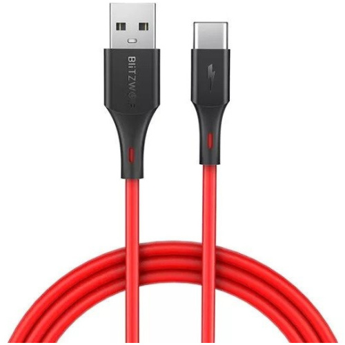 BlitzWolf Distributor - 5907489600613 - BLZ559 - BlitzWolf BW-TC15 USB-A/USB-C Cable 3A 1.8m (red) - B2B homescreen