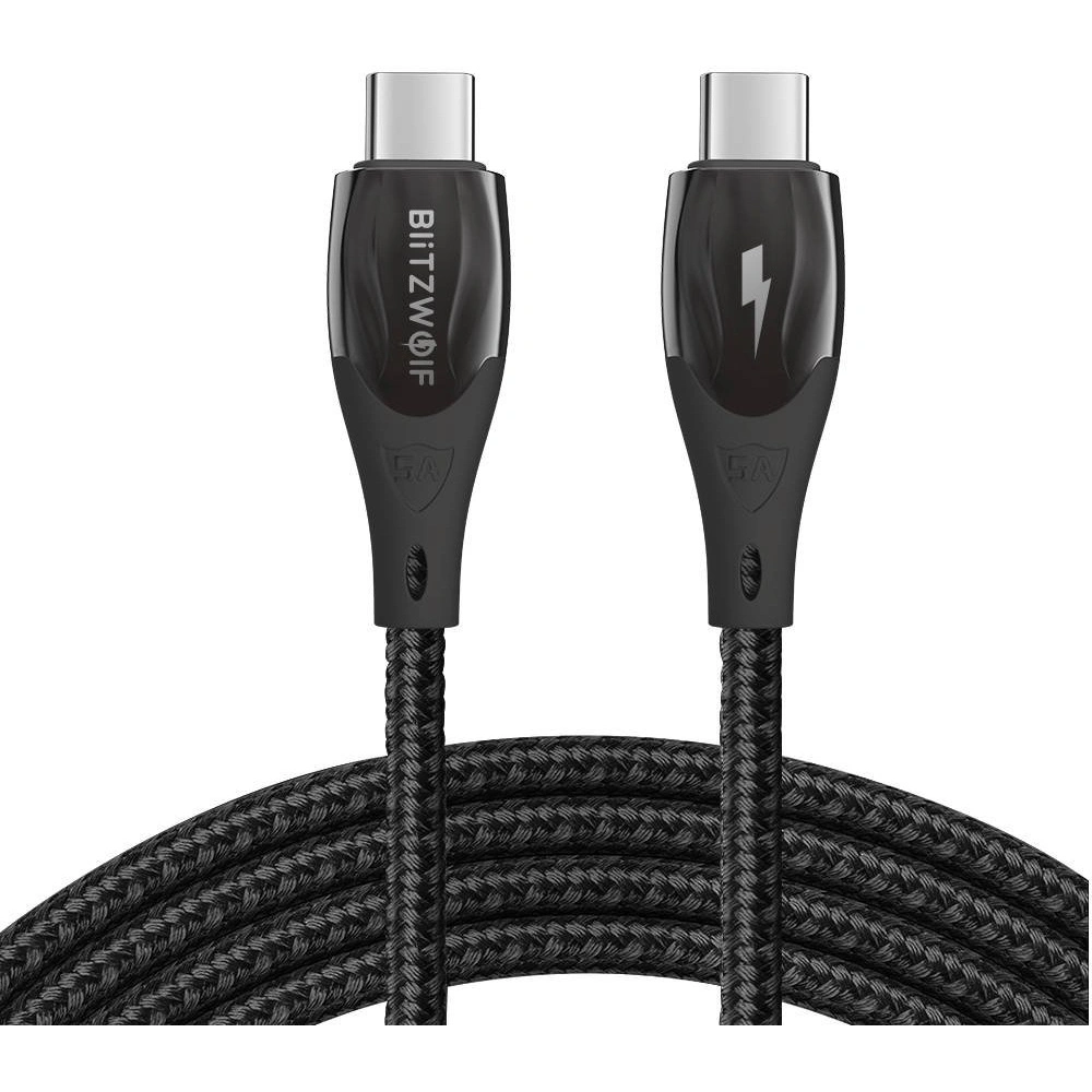 Hurtownia GSM - Kabel BlitzWolf BW-FC1 USB-C/USB-C 96W, 5A, 1m (černý) - BLZ560 - {ean13} - Hurt