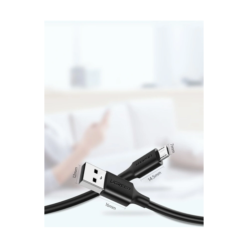 Hurtownia GSM - Cablu UGREEN USB-A/microUSB 2A 1m negru - UGR1556 - {ean13} - Hurt