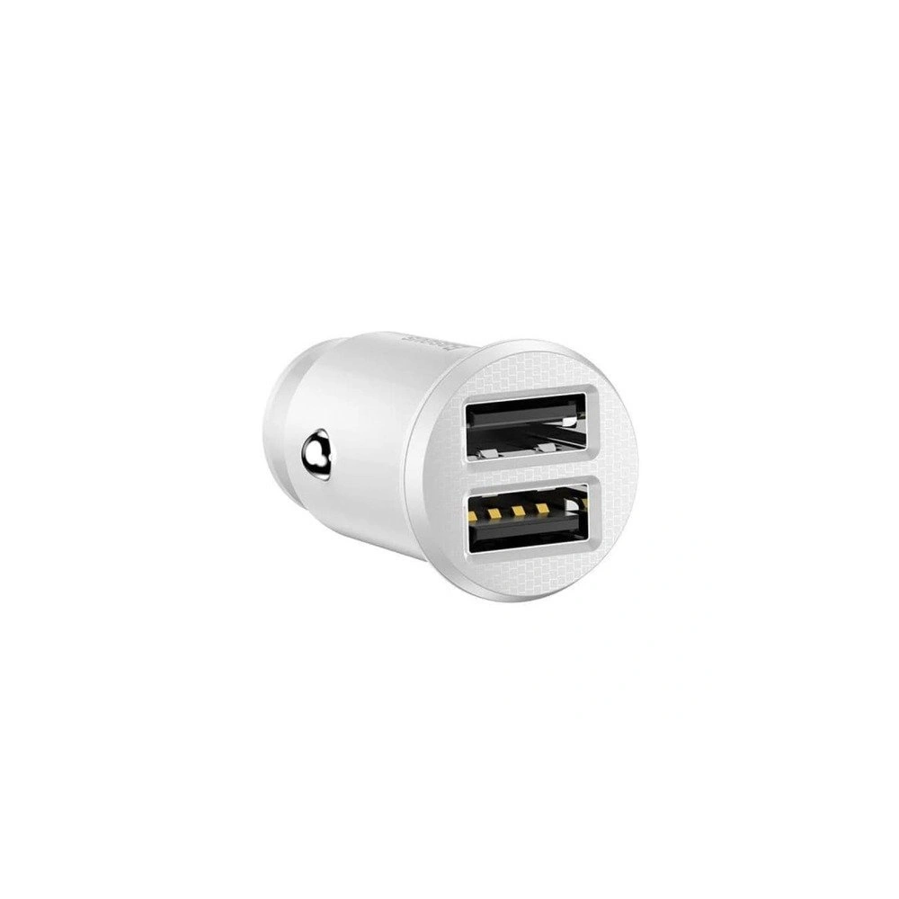 Hurtownia GSM - Nabíječka do auta Baseus Grain 2xUSB-A 5V 3.1A (bílá) - BSU4090 - {ean13} - Hurt