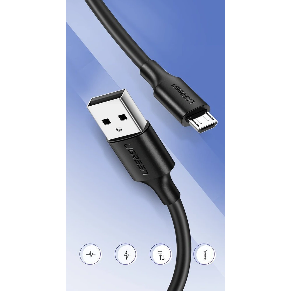 Hurtownia GSM - Cablu UGREEN USB-A/microUSB 2A 1m negru - UGR1556 - {ean13} - Hurt