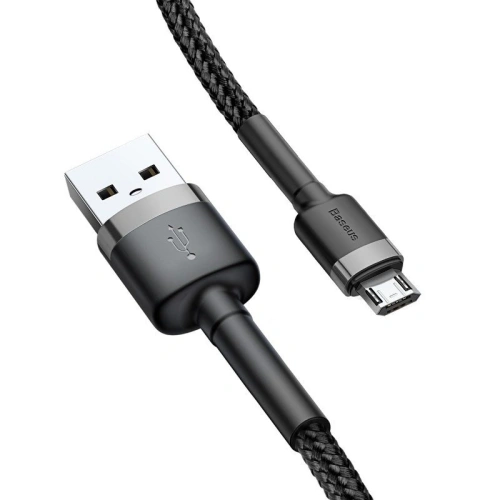Kabel Baseus Cafule USB-A/microUSB 2.4A 1m (szaro-czarny)
