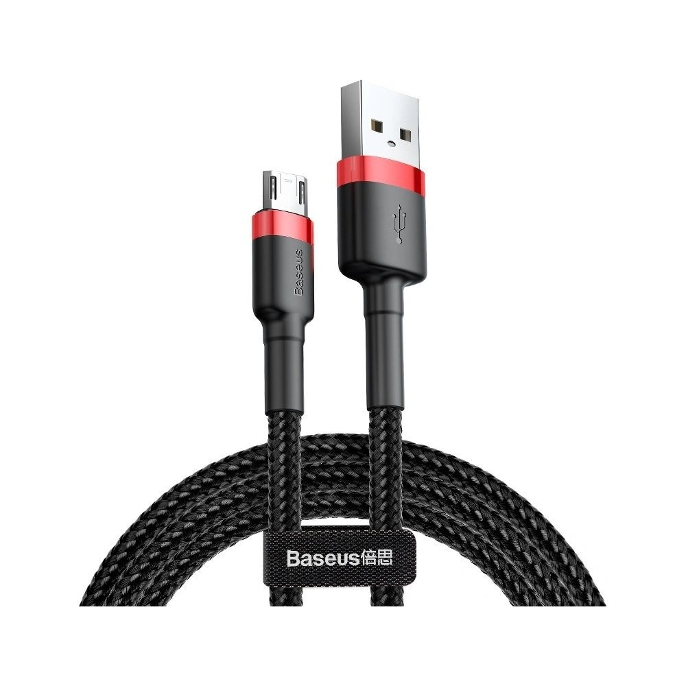 Hurtownia GSM - Kábel Baseus Cafule USB-A/microUSB 2.4A 1m (piros-fekete) - BSU4094 - {ean13} - Hurt