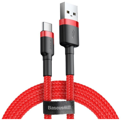 Baseus Distributor - 6953156278165 - BSU4099 - Baseus Cafule USB-A/USB-C Cable 3A 0.5m (red) - B2B homescreen