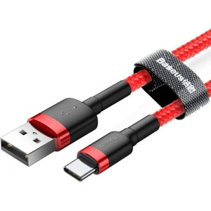 Kabel Baseus Cafule USB-A/USB-C 3A 0.5m (czerwony)