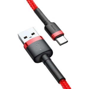 Kabel Baseus Cafule USB-A/USB-C 3A 0.5m (czerwony)