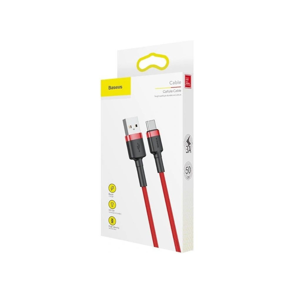 Hurtownia GSM - Cablul Baseus Cafule USB-A/USB-C 3A 0.5m (roșu) - BSU4099 - {ean13} - Hurt