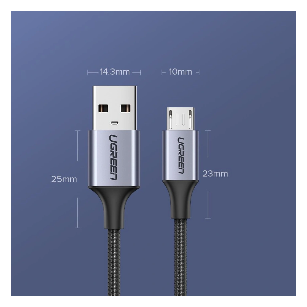 Hurtownia GSM - Kabel UGREEN USB-A/microUSB 2m šedý - UGR1559 - {ean13} - Hurt