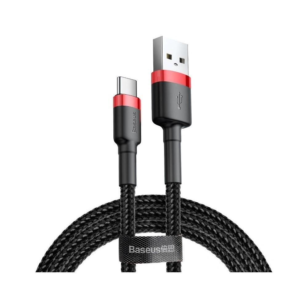 Hurtownia GSM - Kabel Baseus Cafule USB-A/USB-C 3A 1m (roșu-negru) - BSU4103 - {ean13} - Hurt