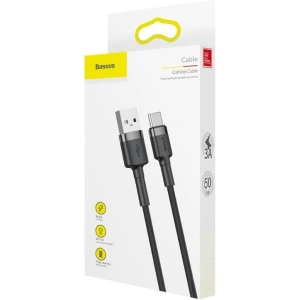 Hurtownia GSM - Kabel Baseus Cafule USB-A/USB-C 3A 1m (szaro-czarny) - BSU4104 - {ean13} - Hurt