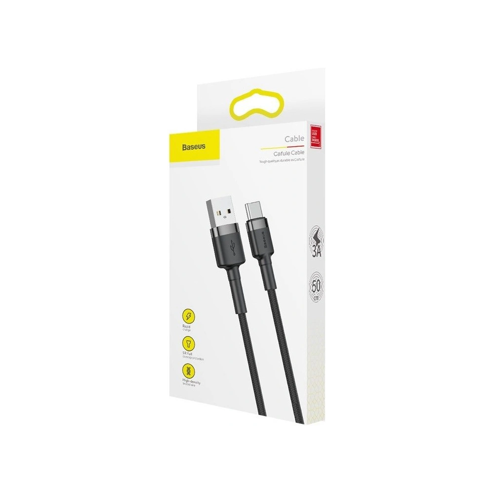Hurtownia GSM - Cablul Baseus Cafule USB-A/USB-C 3A 1m (gri-negru) - BSU4104 - {ean13} - Hurt