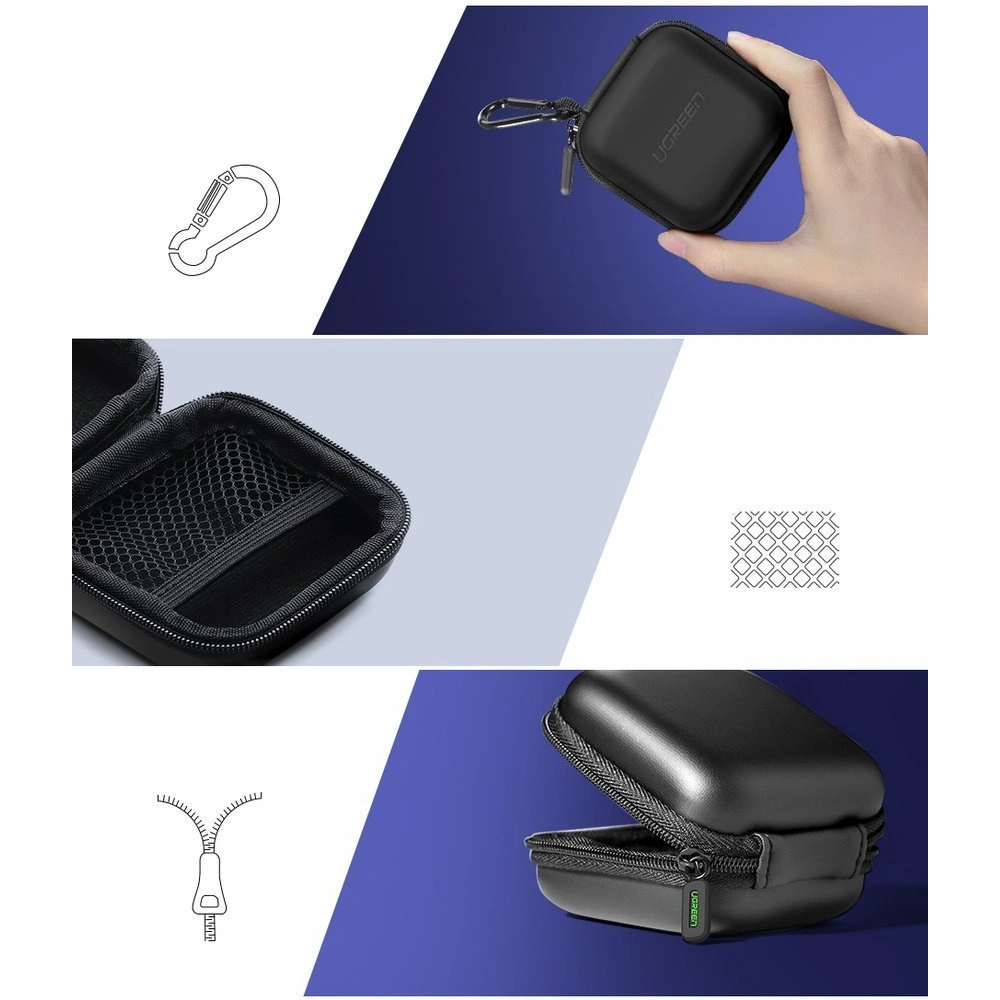 Hurtownia GSM - Etui UGREEN für Kopfhörer 8 cm x 8 cm schwarz - UGR1563 - {ean13} - Hurt