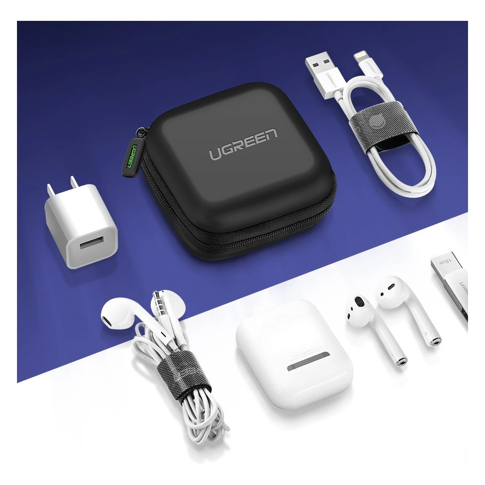 UGREEN case for earphones 8 cm x 8 cm black