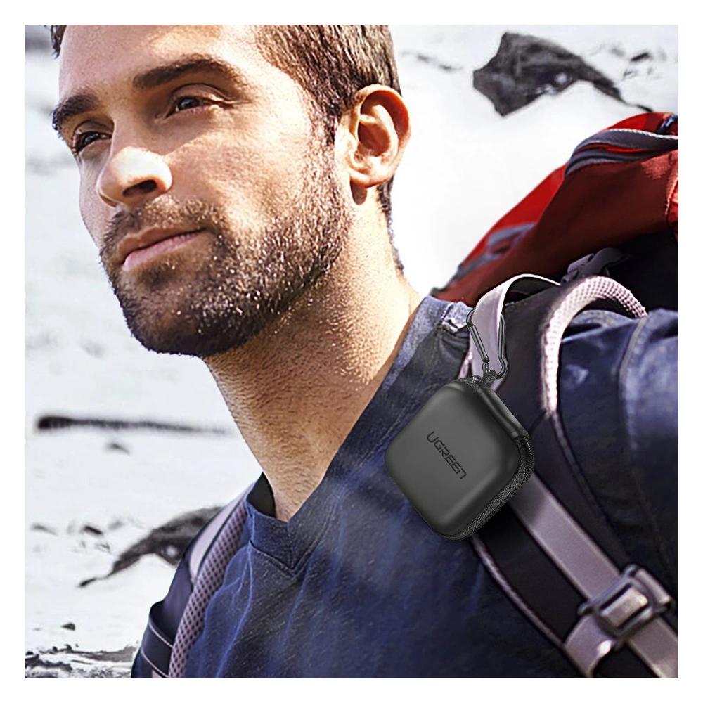 UGREEN case for earphones 8 cm x 8 cm black