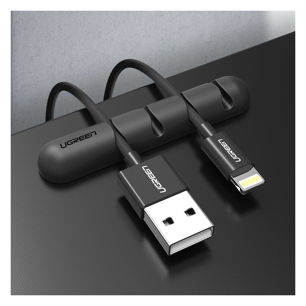 Hurtownia GSM - Organizer na kable UGREEN LP114 samoprzylepny 4 sloty czarny [2 PACK] - UGR1564 - {ean13} - Hurt